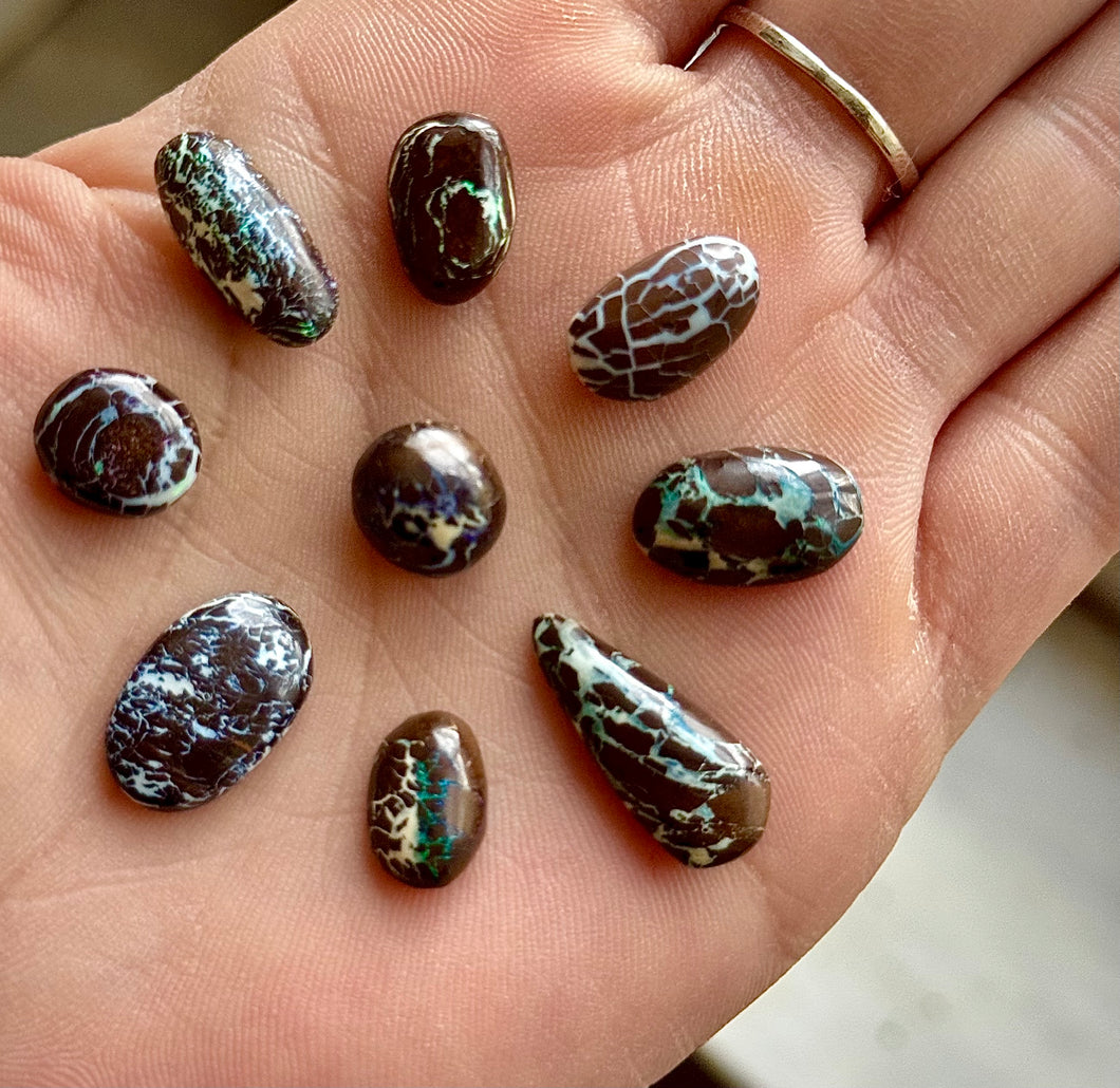 Dragon Pattern Boulder Opals, Boulder Opal Cabochons