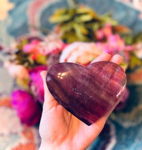 Load image into Gallery viewer, Large CANDY Fluorite Hearts, Ethically sourced Crystal Hearts
