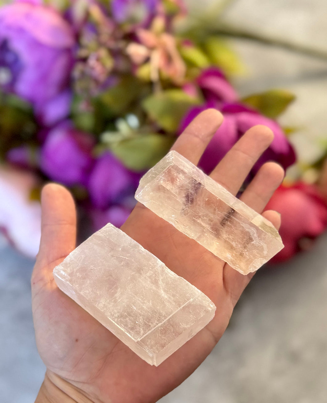 Optical Calcite, Glows PINK Under UV Light, Fluorescent Minerals