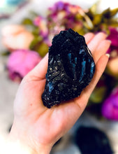 Load image into Gallery viewer, RARE Black Rose Fluorite Specimens, Fluoresce Red or Pink
