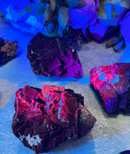 Load image into Gallery viewer, RARE Black Rose Fluorite Specimens, Fluoresce Red or Pink
