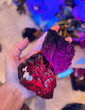 Load image into Gallery viewer, RARE Black Rose Fluorite Specimens, Fluoresce Red or Pink
