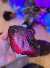 Load image into Gallery viewer, RARE Black Rose Fluorite Specimens, Fluoresce Red or Pink
