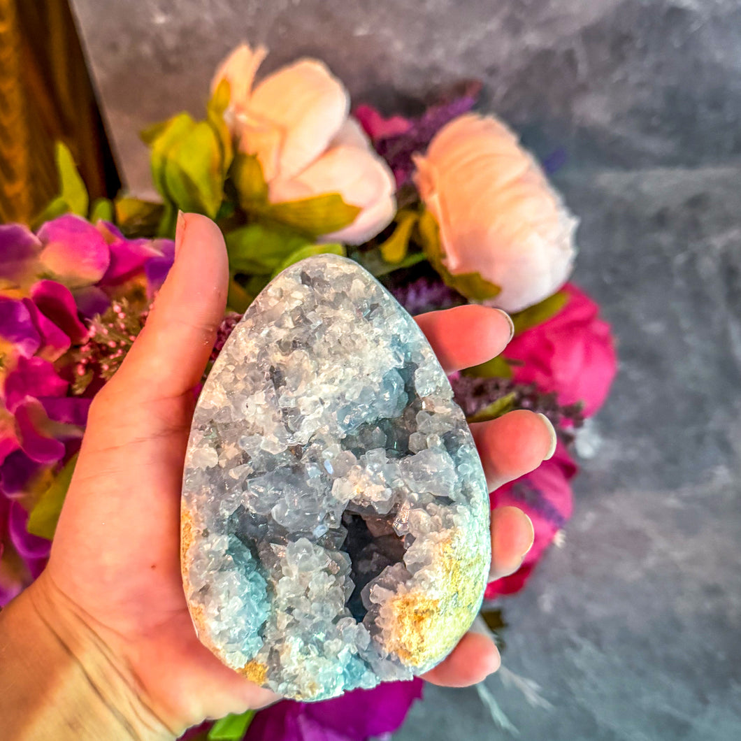 Ethically Sourced Large CELESTITE Eggs 400 grams+