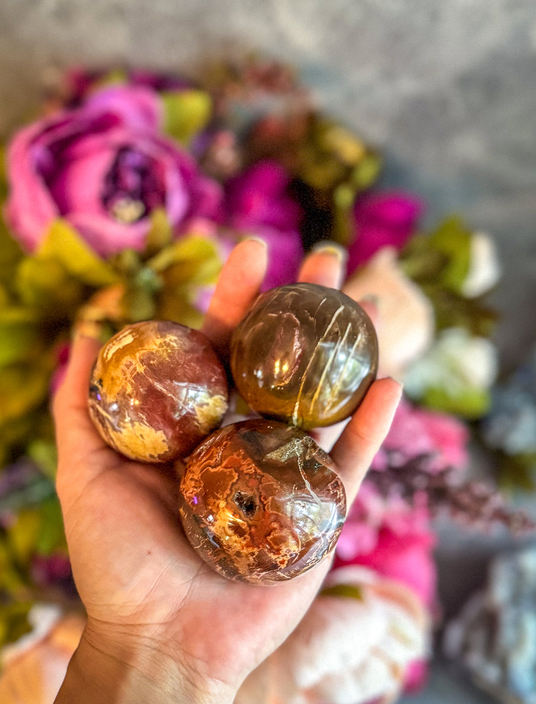 Petrified Wood Balls, Ethically Sourced Crystal Sphere