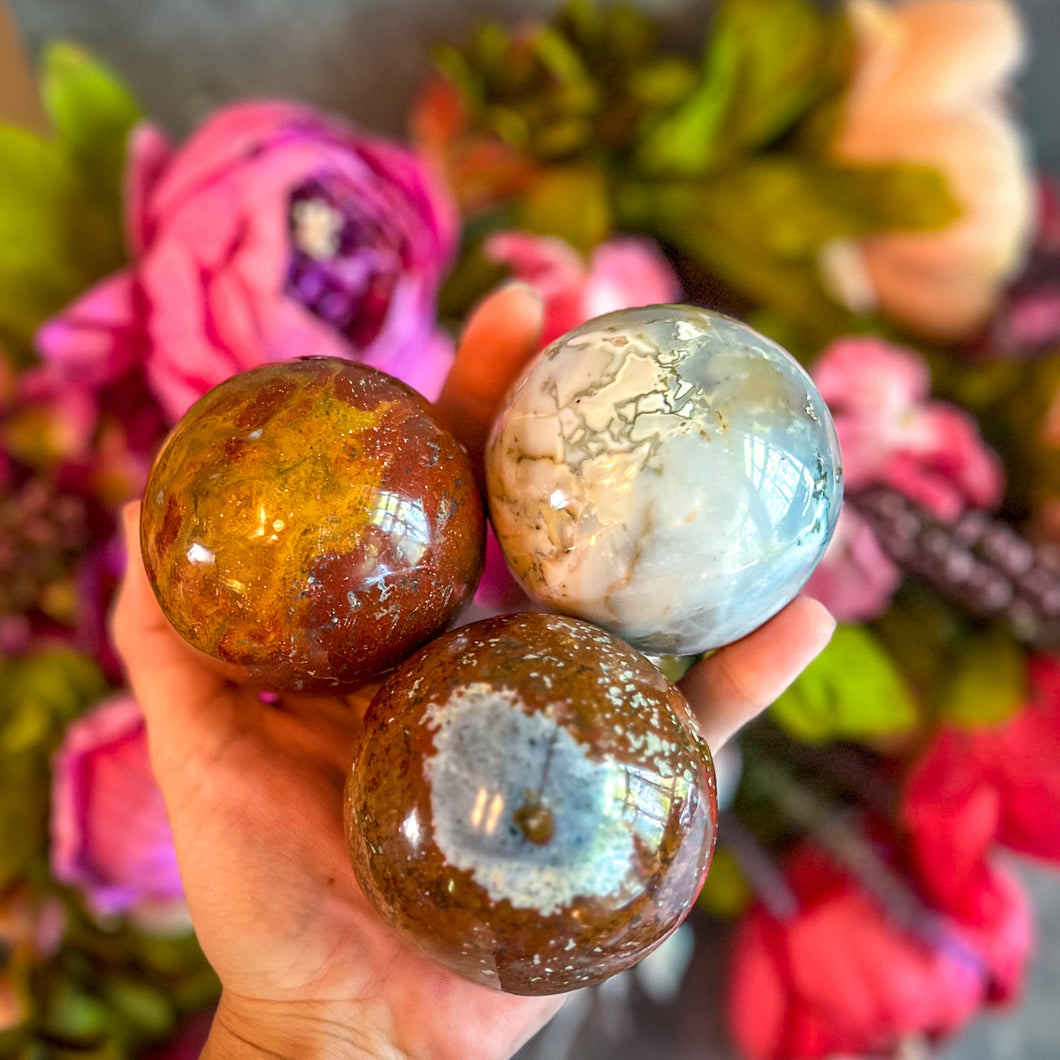 Ocean Jasper Spheres, Ethically Sourced Crystals