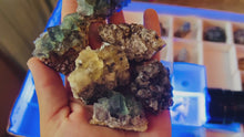 Load and play video in Gallery viewer, RARE Lady Annabella Fluorite Clusters, Green Purple Yellow and Clear Fluorite, CLOSED Mine!
