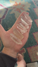 Load and play video in Gallery viewer, Silver Quartz Points, Raw Clear Quartz Points from Brazil
