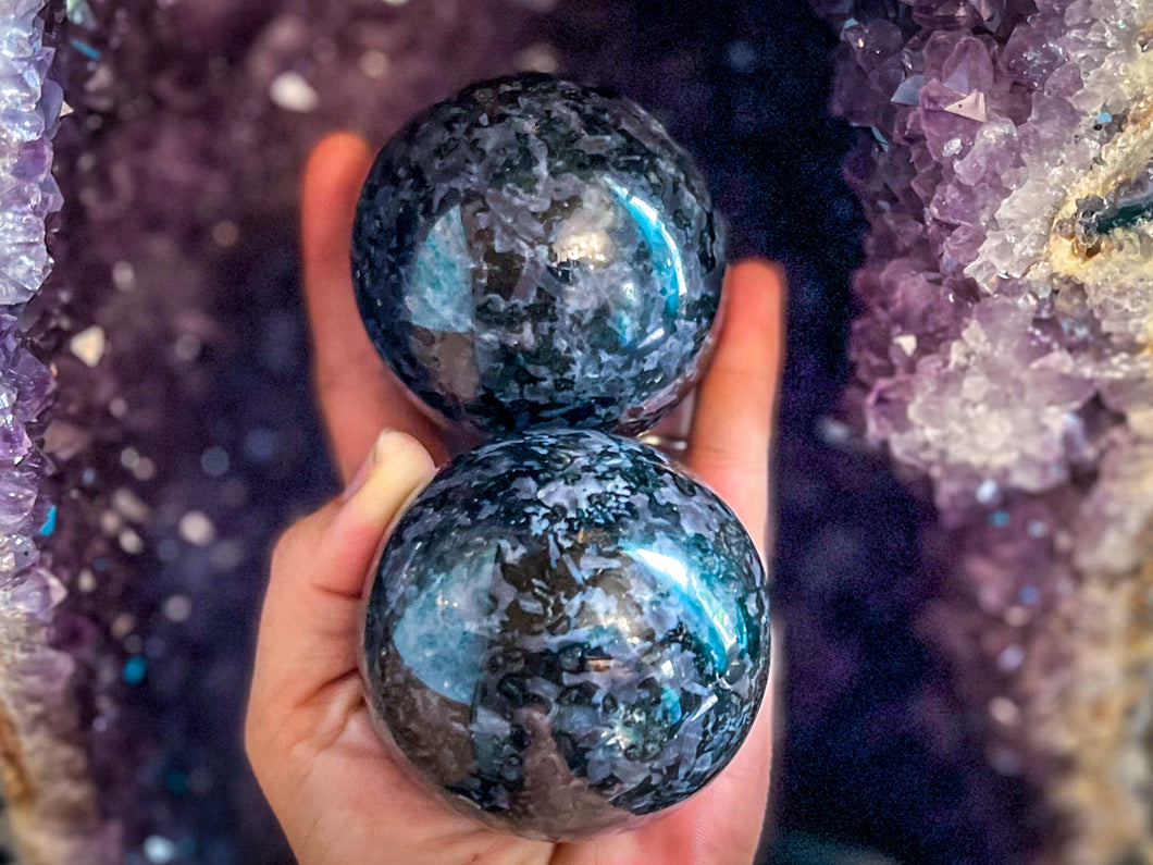 Ethically Sourced INDIGO GABBRO Crystal Ball