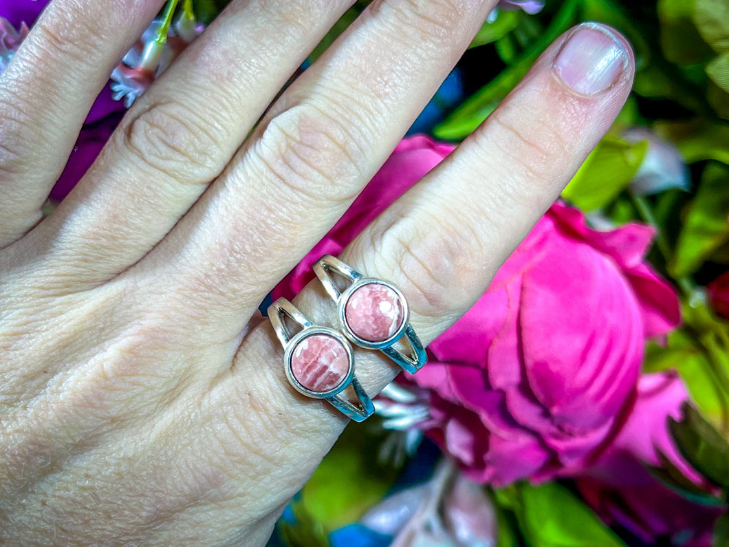 Rhodochrosite Rings Size 9